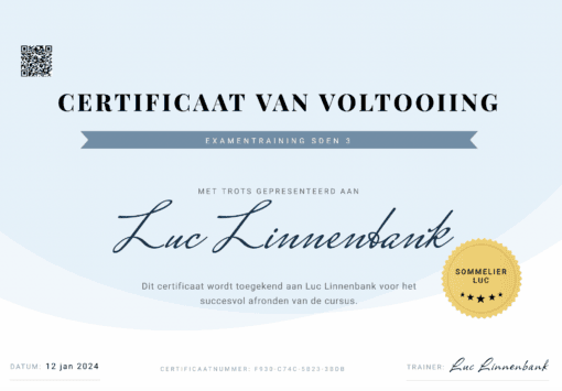 Examentraining Wijnbrevet SDEN3