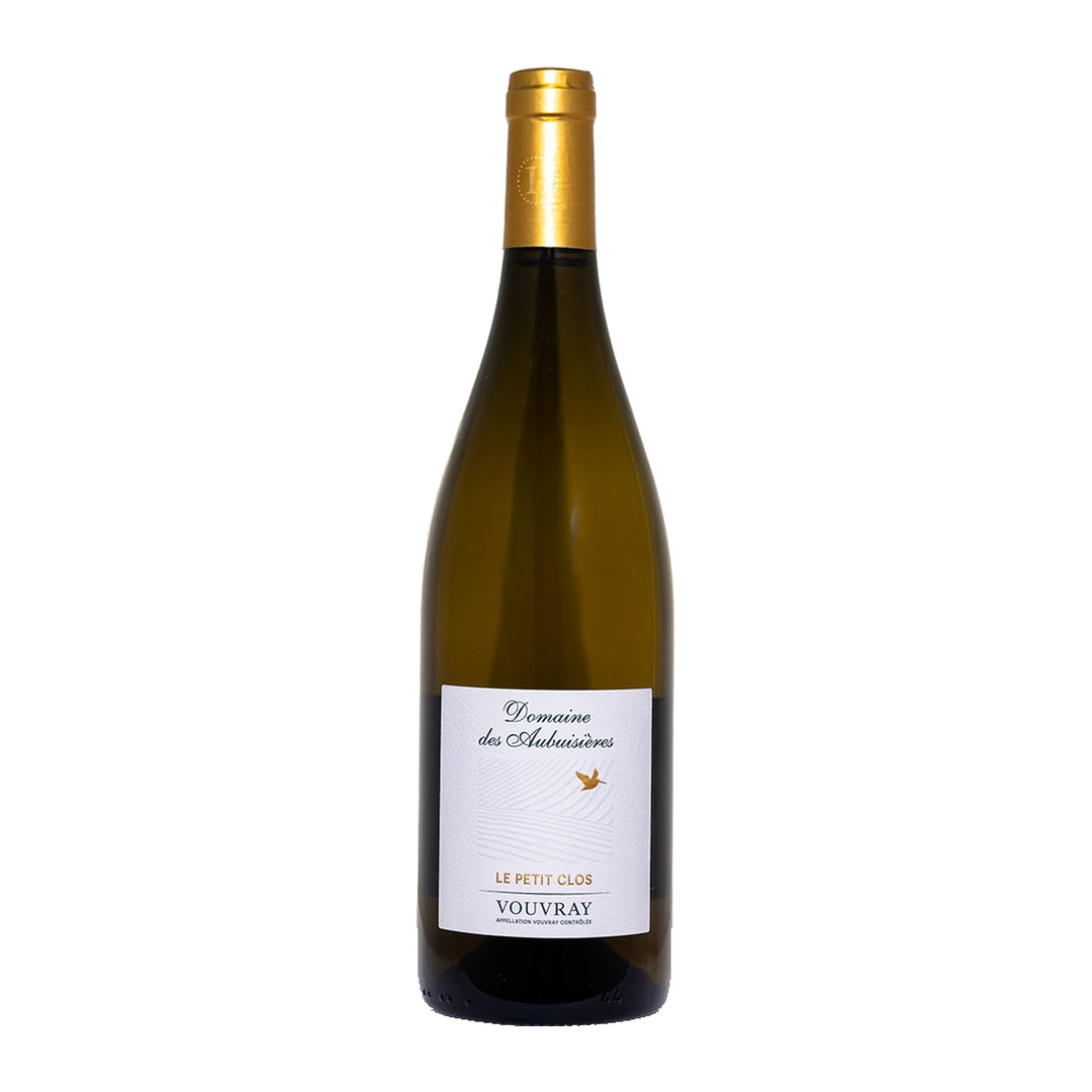 Vouvray Le Petit Clos 2023 - Fouquet fles op witte achtergrond zonder schaduw