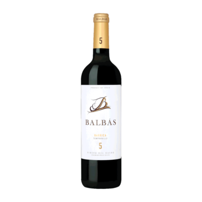 Ribera del Duero 5 Barrica 2024 - Balbás fles op witte achtergrond zonder schaduw