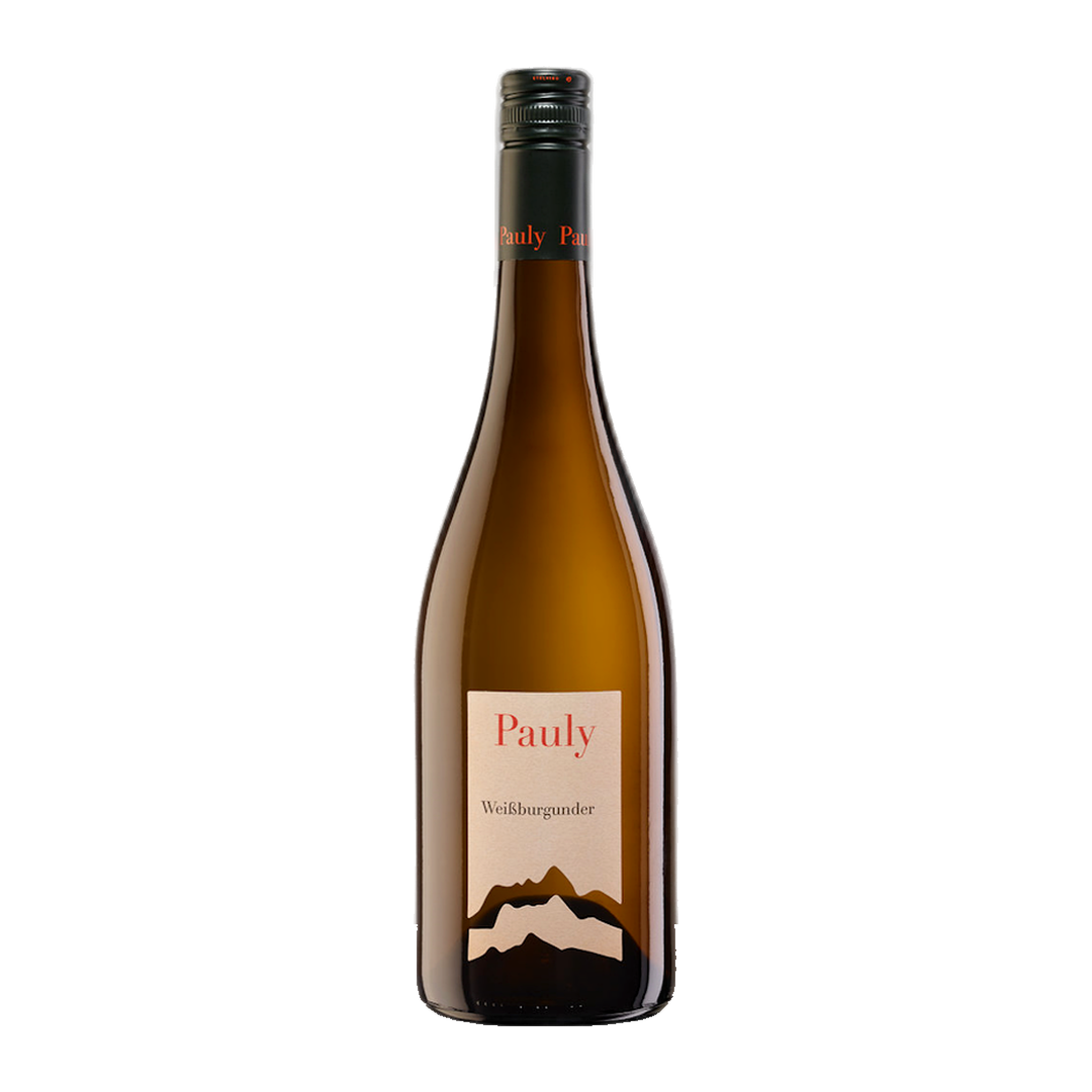 Weissburgunder trocken 2024 - Pauly fles op witte achtergrond zonder schaduw