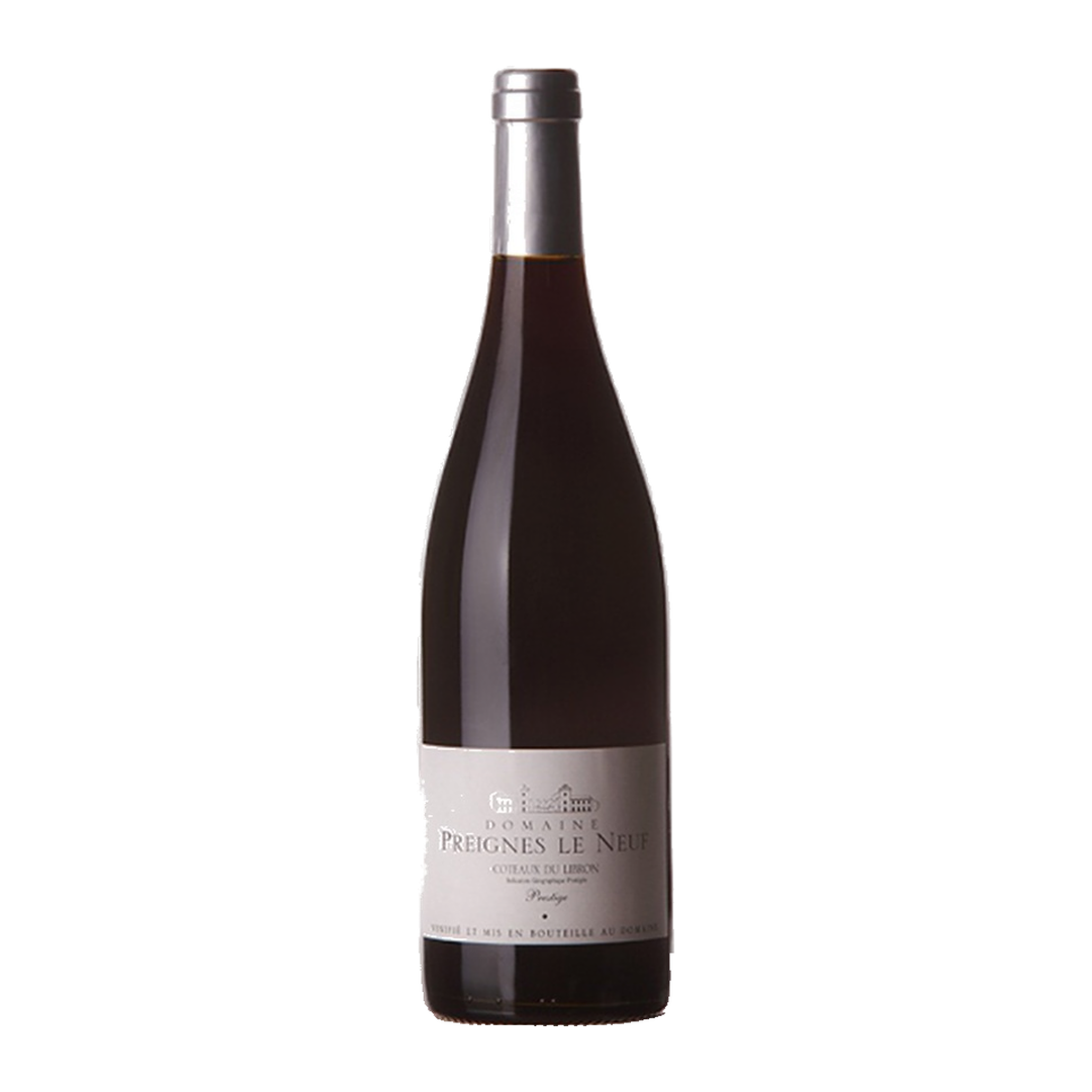 Prestige Rouge 2022 - Preignes le Neuf fles op witte achtergrond zonder schaduw